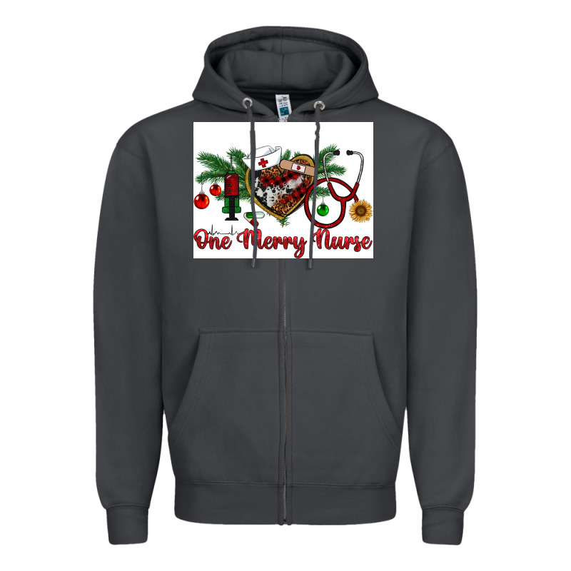 One Merry Nurse Zipper Hoodie by RanaPortraitStore | Teevron