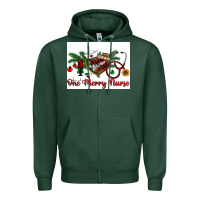 Sports Green one merry nurse Zipper Hoodie - RanaPortraitStore