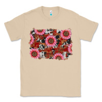 Mushroom valentine's day sunflowers leopard cowhide background Classic Tee - RanaPortraitStore
