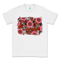 White valentine's day sunflowers leopard cowhide background Classic Tee - RanaPortraitStore