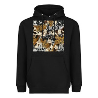 Black cowhide leopard seamless pattern Heavyweight Hoodie - HRA Design Shop