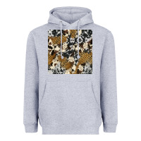 Heather Grey cowhide leopard seamless pattern Heavyweight Hoodie - HRA Design Shop