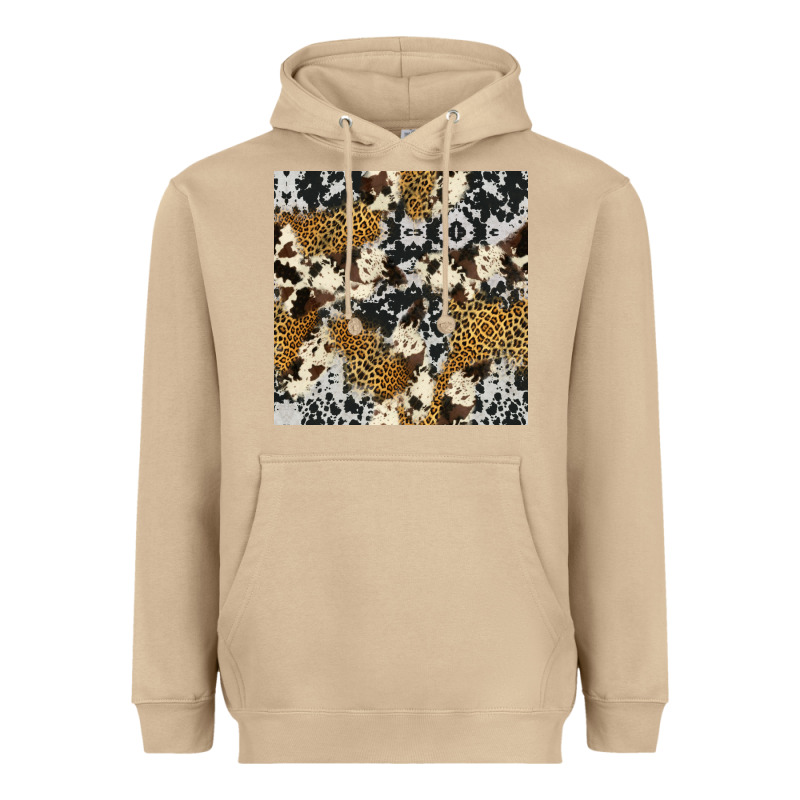 Cowhide Leopard Seamless Pattern Heavyweight Hoodie by HRA Design Shop | Teevron