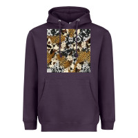 Plum cowhide leopard seamless pattern Heavyweight Hoodie - HRA Design Shop