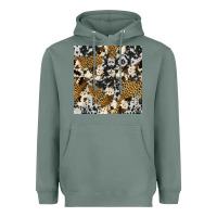 Sage cowhide leopard seamless pattern Heavyweight Hoodie - HRA Design Shop