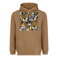 Toasted Coconut cowhide leopard seamless pattern Heavyweight Hoodie - HRA Design Shop