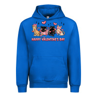 Cobalt happy valentines day cats Urban Hoodie - MaliasSmallBusiness