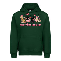 Forest Green happy valentines day cats Urban Hoodie - MaliasSmallBusiness