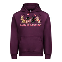 Mauve Wine happy valentines day cats Urban Hoodie - MaliasSmallBusiness
