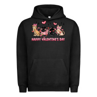 Pigment Black happy valentines day cats Urban Hoodie - MaliasSmallBusiness