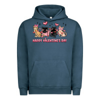 Pigment Midnight Navy happy valentines day cats Urban Hoodie - MaliasSmallBusiness