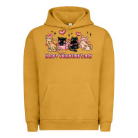 Pigment Peanut Butter happy valentines day cats Urban Hoodie - MaliasSmallBusiness
