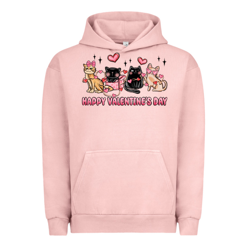 Happy Valentines Day Cats Urban Hoodie by MaliasSmallBusiness | Teevron