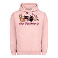 Pigment Salmon happy valentines day cats Urban Hoodie - MaliasSmallBusiness