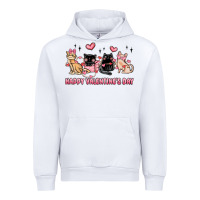 White happy valentines day cats Urban Hoodie - MaliasSmallBusiness
