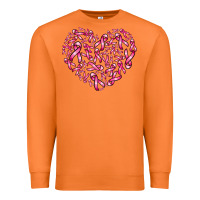 Carrot breast cancer ribbon heart Premium Sweatshirt - AdoDesignShop