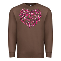 Chestnut breast cancer ribbon heart Premium Sweatshirt - AdoDesignShop