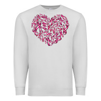 Dove Grey breast cancer ribbon heart Premium Sweatshirt - AdoDesignShop