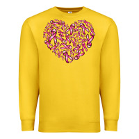 Lemon breast cancer ribbon heart Premium Sweatshirt - AdoDesignShop