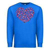 True Royal breast cancer ribbon heart Premium Sweatshirt - AdoDesignShop