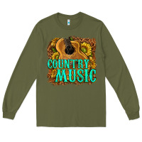 Army Green country music western Long Sleeve Tee - texasbilliewilder