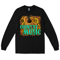 Black country music western Long Sleeve Tee - texasbilliewilder