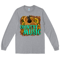 Heather Grey country music western Long Sleeve Tee - texasbilliewilder