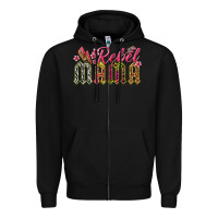 Black rebel mama Zipper Hoodie - texasbilliewilder