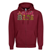 Burgundy rebel mama Zipper Hoodie - texasbilliewilder