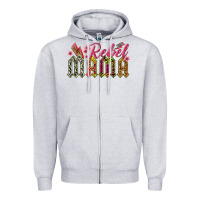 Heather Grey rebel mama Zipper Hoodie - texasbilliewilder