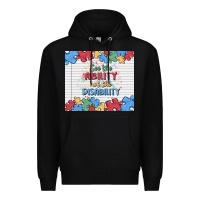 Black see the ability not the disability Premium Hoodie - MaliasSmallBusiness
