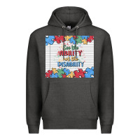 Charcoal Heather see the ability not the disability Premium Hoodie - MaliasSmallBusiness