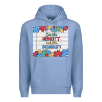 Colony Blue see the ability not the disability Premium Hoodie - MaliasSmallBusiness