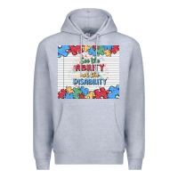 Heather Grey see the ability not the disability Premium Hoodie - MaliasSmallBusiness