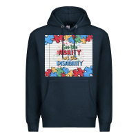 Navy see the ability not the disability Premium Hoodie - MaliasSmallBusiness