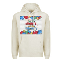 Oatmeal Heather see the ability not the disability Premium Hoodie - MaliasSmallBusiness