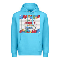 Ocean Blue see the ability not the disability Premium Hoodie - MaliasSmallBusiness