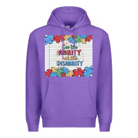 Purple see the ability not the disability Premium Hoodie - MaliasSmallBusiness