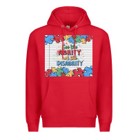Red see the ability not the disability Premium Hoodie - MaliasSmallBusiness