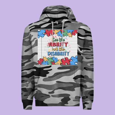 See The Ability Not The Disability Premium Hoodie Designed By Maliassmallbusiness