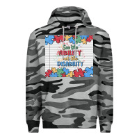 Slate Camo see the ability not the disability Premium Hoodie - MaliasSmallBusiness