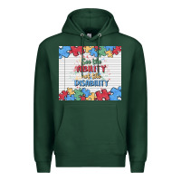Sports Green see the ability not the disability Premium Hoodie - MaliasSmallBusiness