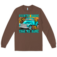 Chestnut country roads take me home western Long Sleeve Tee - texasbilliewilder
