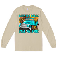 Mushroom country roads take me home western Long Sleeve Tee - texasbilliewilder