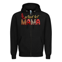 Black retired hot mama Zipper Hoodie - texasbilliewilder
