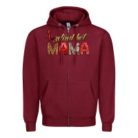 Burgundy retired hot mama Zipper Hoodie - texasbilliewilder