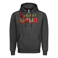 Charcoal Heather retired hot mama Zipper Hoodie - texasbilliewilder