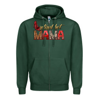 Sports Green retired hot mama Zipper Hoodie - texasbilliewilder