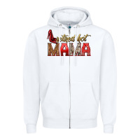 White retired hot mama Zipper Hoodie - texasbilliewilder