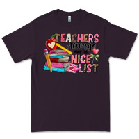 Plum Teachers Always Make The Nice List Premium Tee - CowhideDigitalArt
